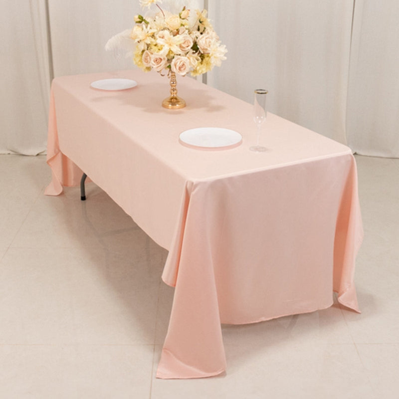 60" x 126" Lamour Satin Rectangular Tablecloth