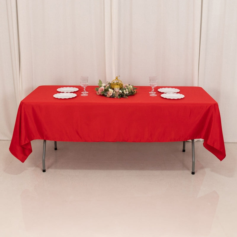 60" x 102" Lamour Satin Rectangular Tablecloth