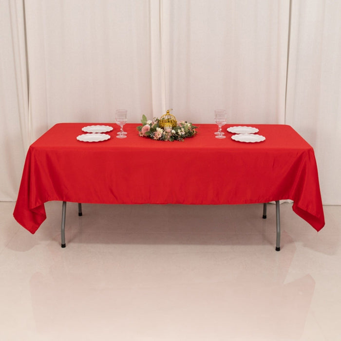 60" x 102" Lamour Satin Rectangular Tablecloth