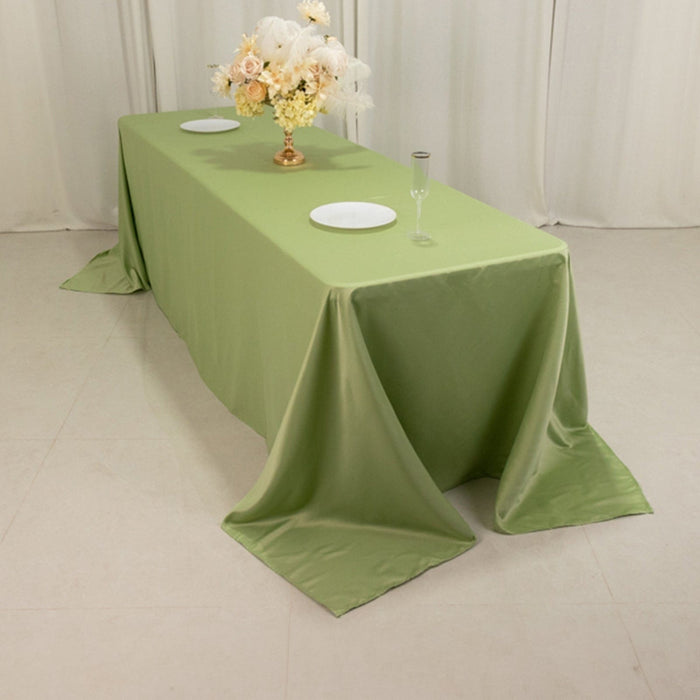 90" x 156" Lamour Satin Rectangular Tablecloth