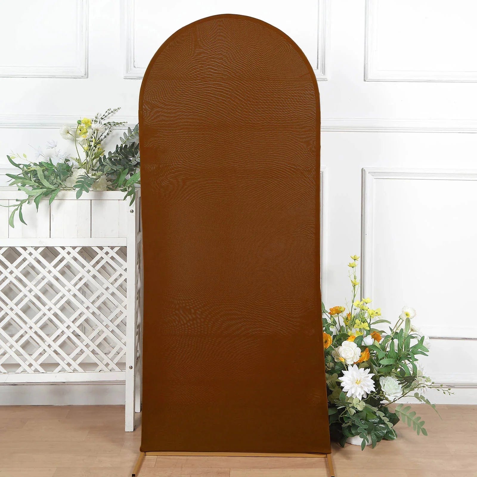 Matte Fitted Spandex Round Top Wedding Arch Backdrop Stand Cover