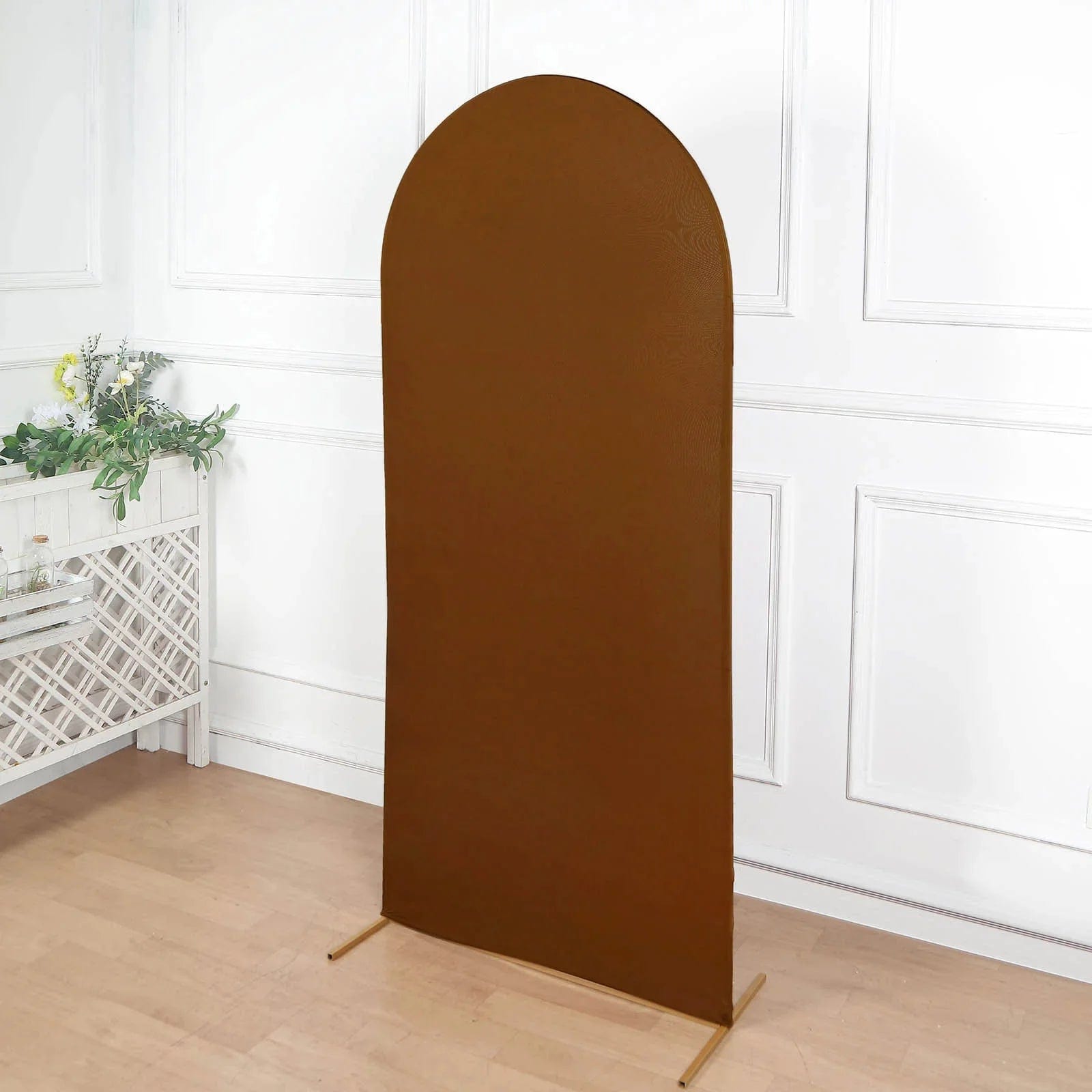 Matte Fitted Spandex Round Top Wedding Arch Backdrop Stand Cover