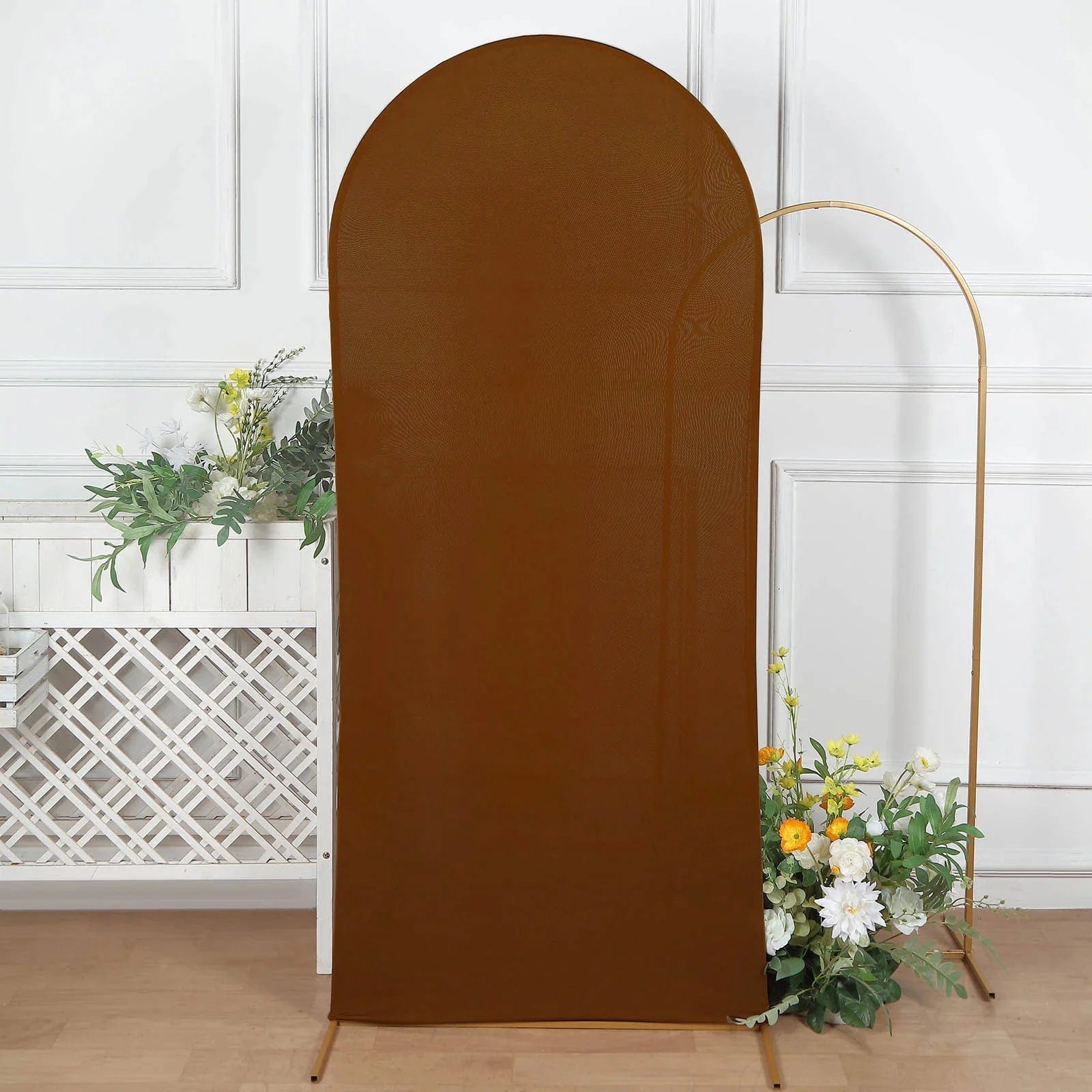 Matte Fitted Spandex Round Top Wedding Arch Backdrop Stand Cover