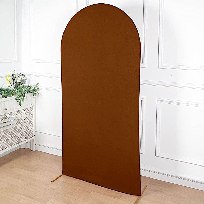 Matte Fitted Spandex Round Top Wedding Arch Backdrop Stand Cover