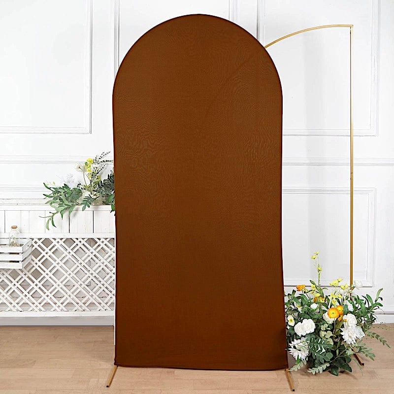 Matte Fitted Spandex Round Top Wedding Arch Backdrop Stand Cover