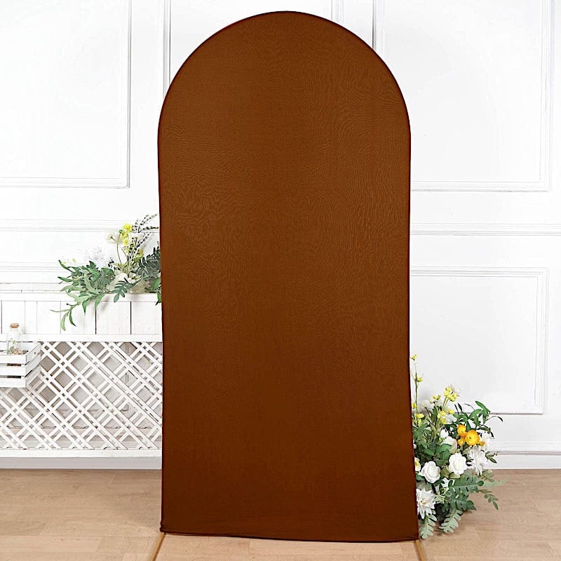 Matte Fitted Spandex Round Top Wedding Arch Backdrop Stand Cover