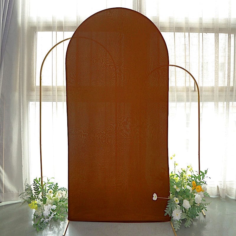 Matte Fitted Spandex Round Top Wedding Arch Backdrop Stand Cover