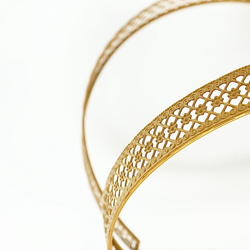 Metal Crown Cupcake Dessert Display Stand - Gold