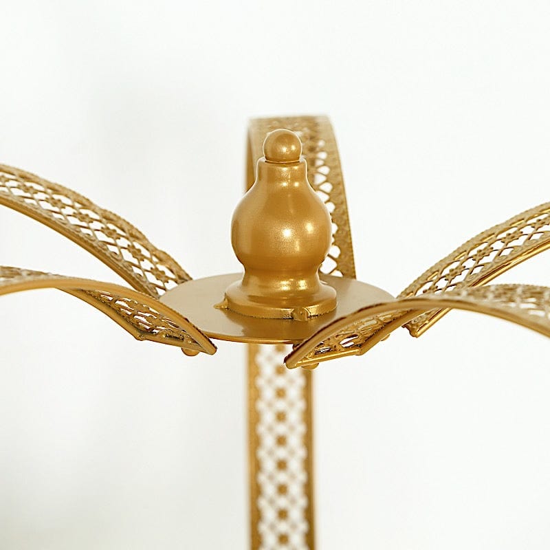 Metal Crown Cupcake Dessert Display Stand - Gold