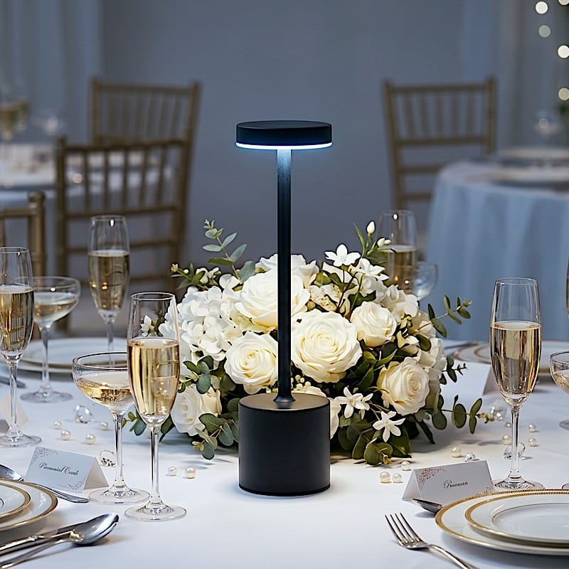 Metal Rechargeable Cordless Table Lamp with Touch Control