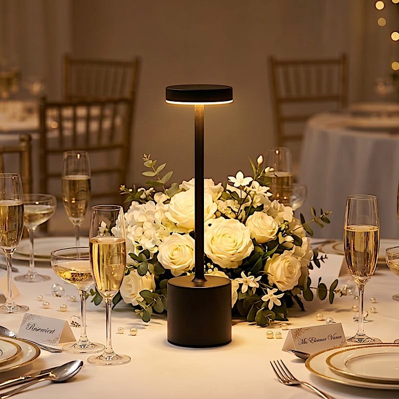 Metal Rechargeable Cordless Table Lamp with Touch Control