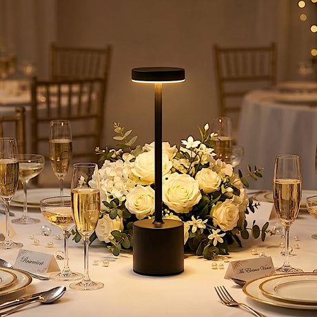 Metal Rechargeable Cordless Table Lamp with Touch Control