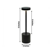 Metal Rechargeable Cordless Table Lamp with Touch Control