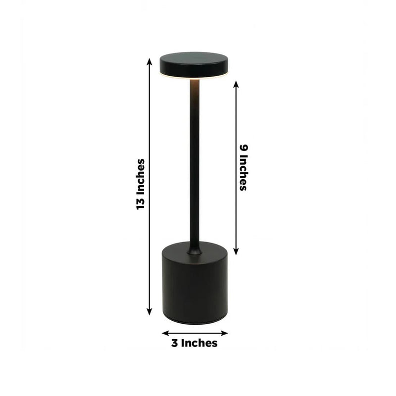 Metal Rechargeable Cordless Table Lamp with Touch Control
