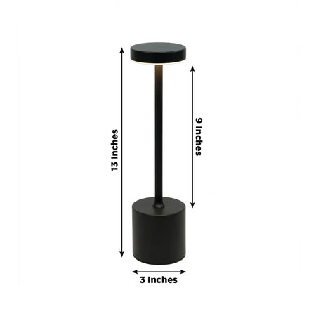 Metal Rechargeable Cordless Table Lamp with Touch Control