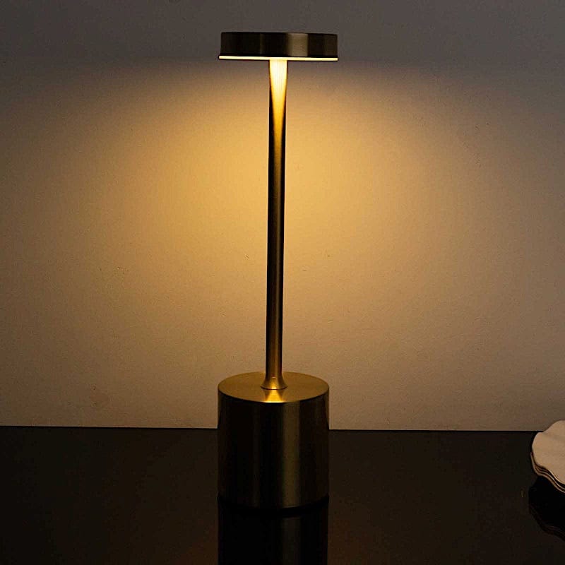 Metal Rechargeable Cordless Table Lamp with Touch Control - Gold LED_MET_LAMP01_GOLD