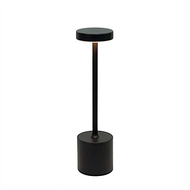 Metal Rechargeable Cordless Table Lamp with Touch Control LED_MET_LAMP01_BLK