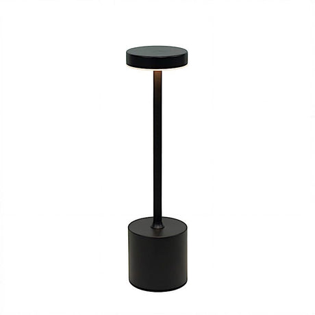 Metal Rechargeable Cordless Table Lamp with Touch Control LED_MET_LAMP01_BLK