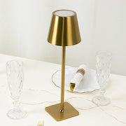 Metal Rechargeable LED Table Lamp with Classic Empire Lampshade - Gold LED_MET_LAMP02_GOLD