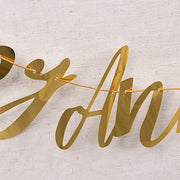 Metallic Foil "Happy Anniversary" Banner Hanging Garland - Gold PAP_GRLD_009_ANNI01_GOLD