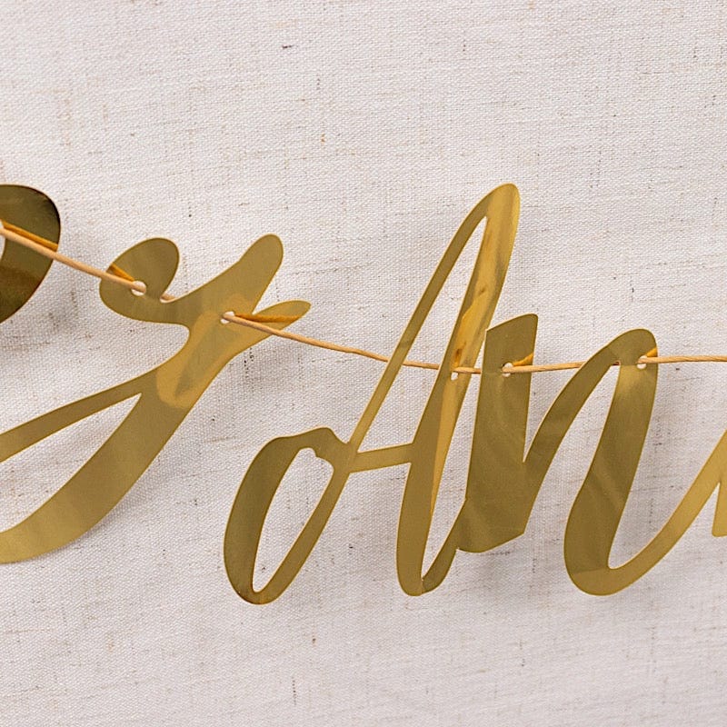 Metallic Foil "Happy Anniversary" Banner Hanging Garland - Gold PAP_GRLD_009_ANNI01_GOLD