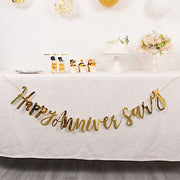 Metallic Foil "Happy Anniversary" Banner Hanging Garland - Gold PAP_GRLD_009_ANNI01_GOLD
