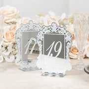 Mirror Arch Acrylic with Baroque Lace Border Table Numbers 11-20