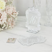 Mirror Arch Acrylic with Baroque Lace Border Table Numbers 11-20