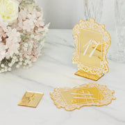 Mirror Arch Acrylic with Baroque Lace Border Table Numbers 11-20