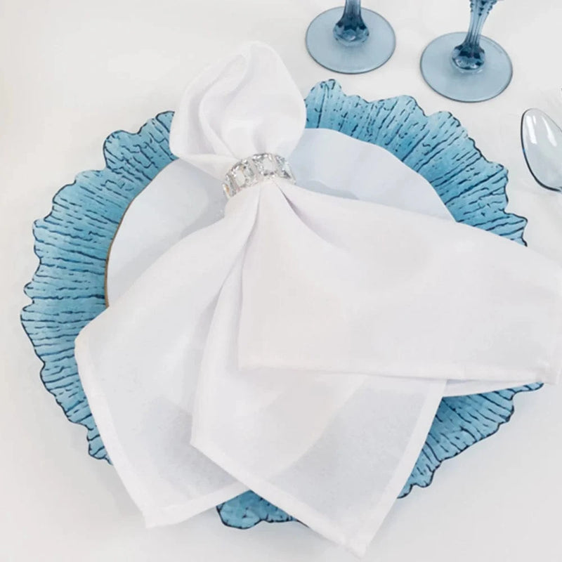 6 pcs 13" Round Textured Charger Plates