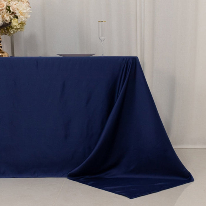 90" x 132" Lamour Satin Rectangular Tablecloth