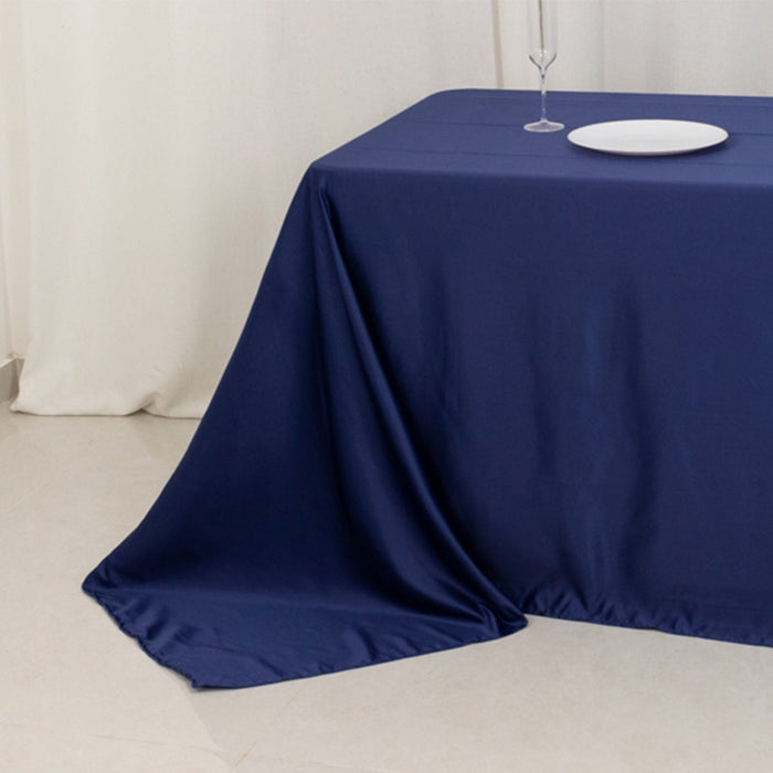 90" x 156" Lamour Satin Rectangular Tablecloth