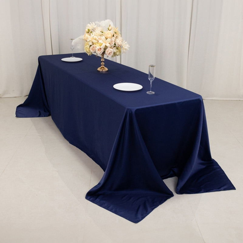 90" x 156" Lamour Satin Rectangular Tablecloth