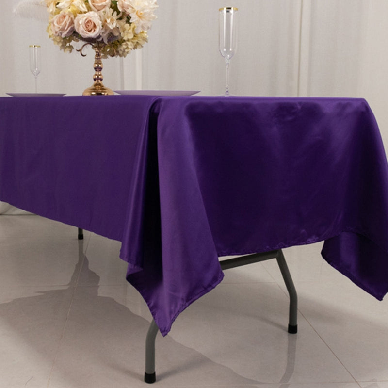 60" x 102" Lamour Satin Rectangular Tablecloth