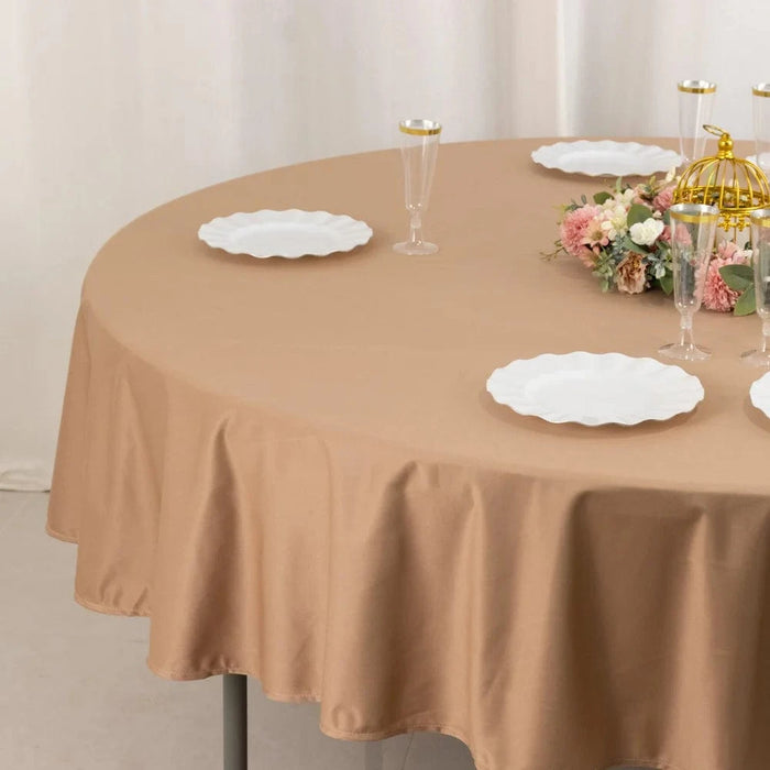 90" Premium Scuba Round Tablecloth