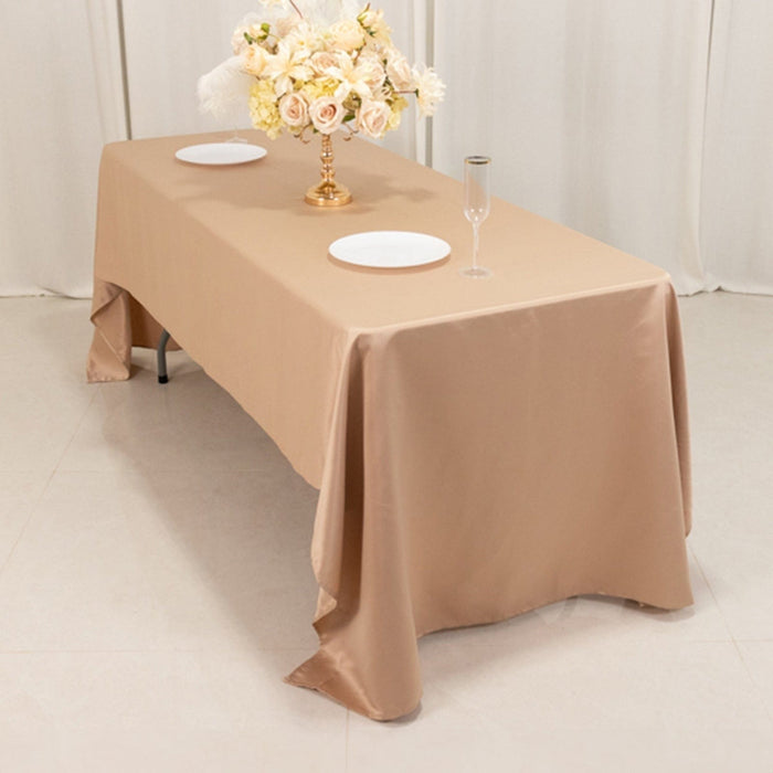 60" x 126" Lamour Satin Rectangular Tablecloth