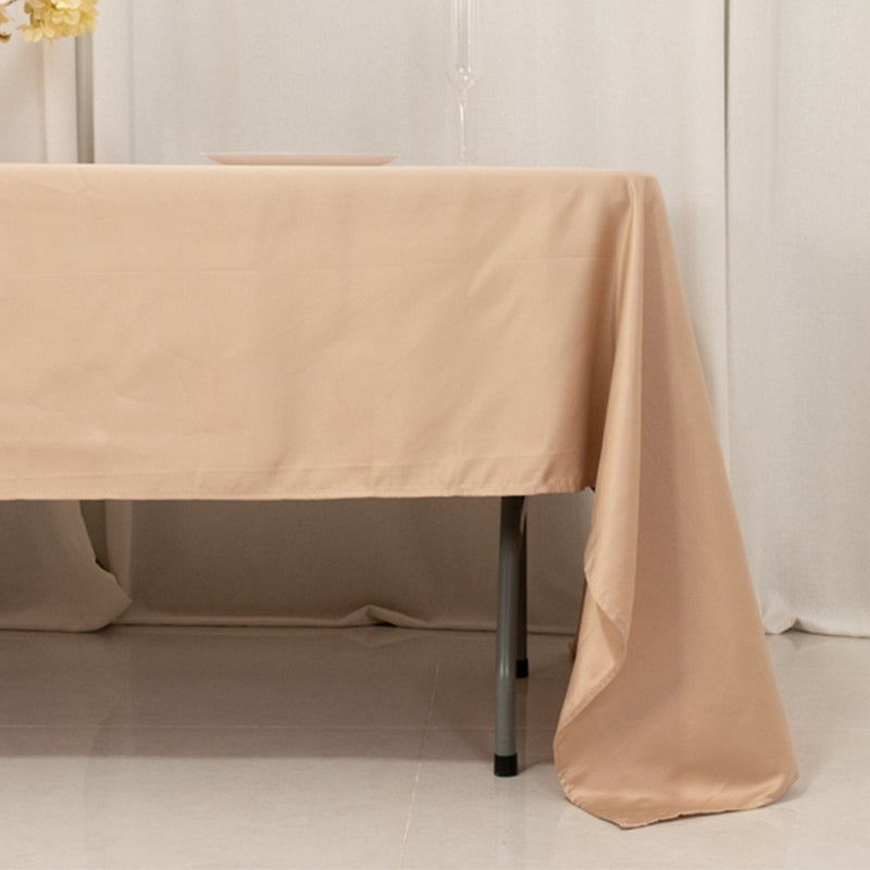 60" x 126" Lamour Satin Rectangular Tablecloth