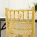 Organza Floral Sequin Embroidered Chair Slipcover - Gold