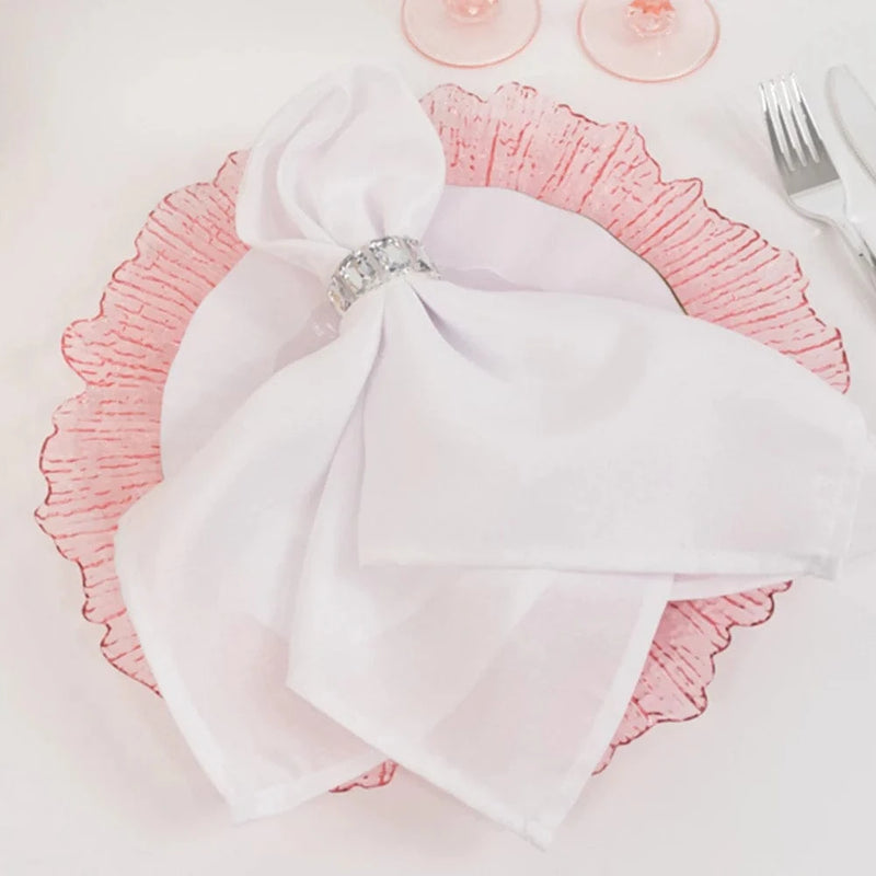 6 pcs 13" Round Textured Charger Plates