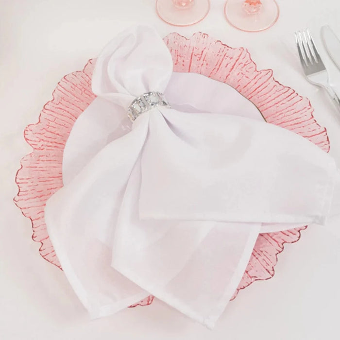 6 pcs 13" Round Textured Charger Plates