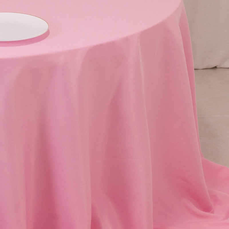 132" Premium Polyester Round Tablecloth Wedding Party Table Linens