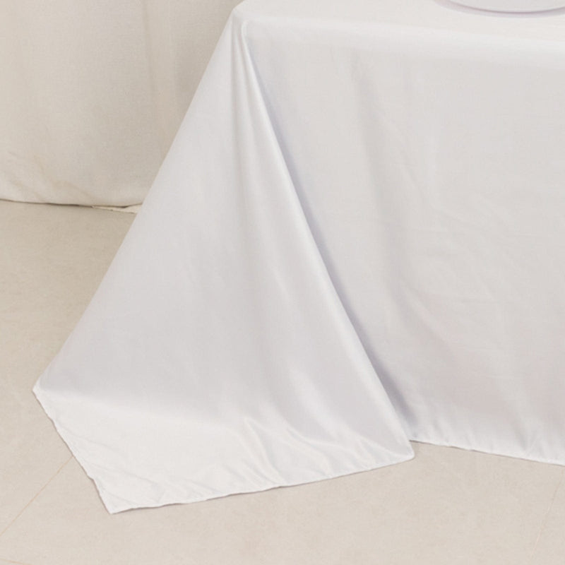 90" x 132" Lamour Satin Rectangular Tablecloth