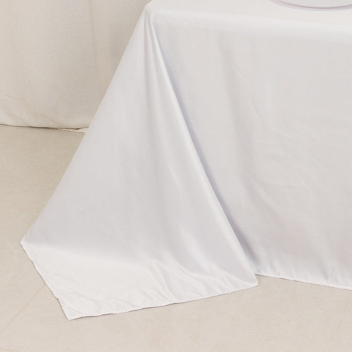 90" x 132" Lamour Satin Rectangular Tablecloth