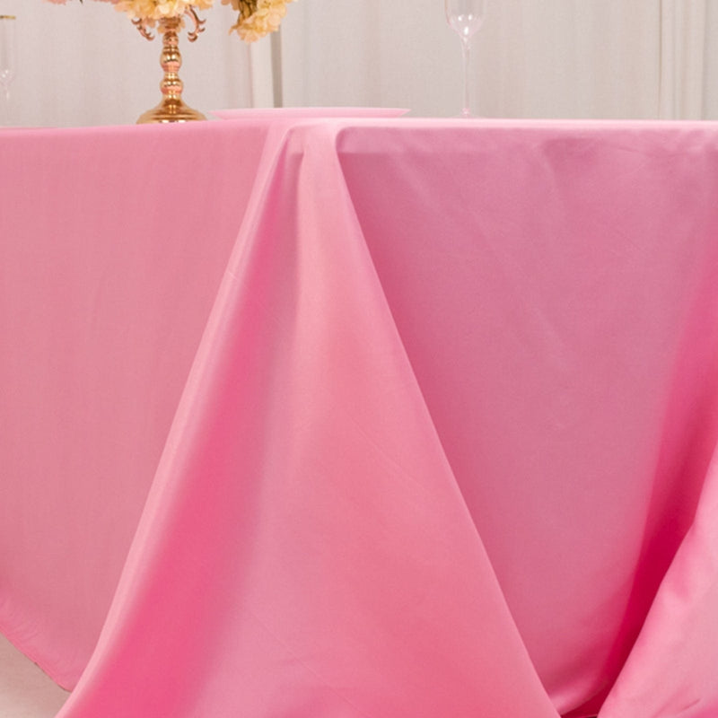 90" x 132" Lamour Satin Rectangular Tablecloth