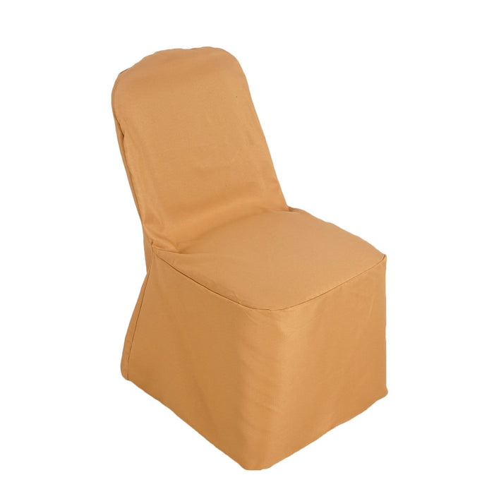 Polyester Banquet Chair Cover Wedding Decorations CHAIR_BANQ_GOLD