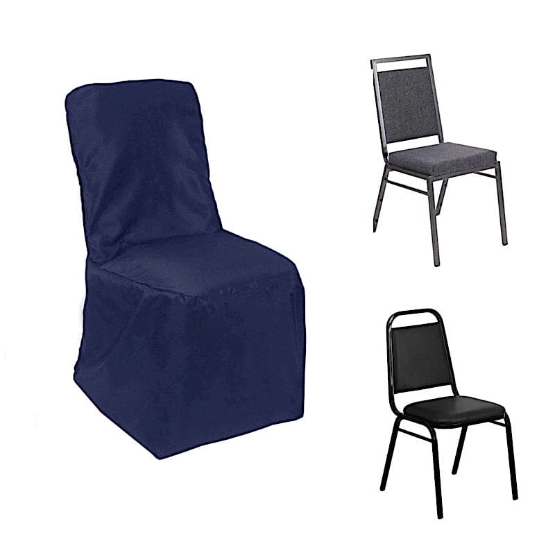 Polyester Square Back Chivari Banquet Chair Cover