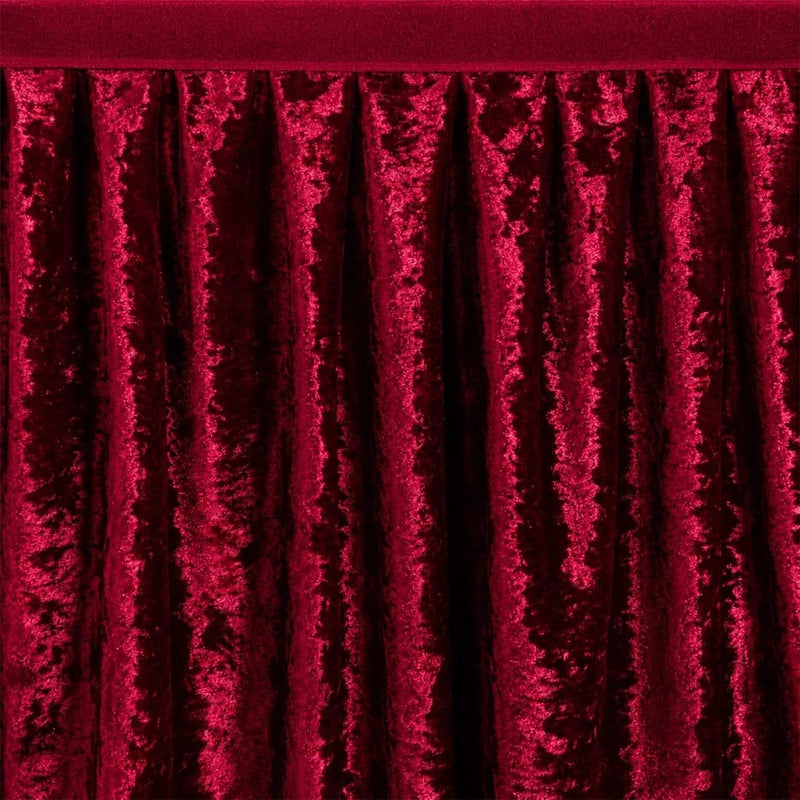 Portable Crushed Velvet Stage Skirt Shirred Pleated Event Platform Cover