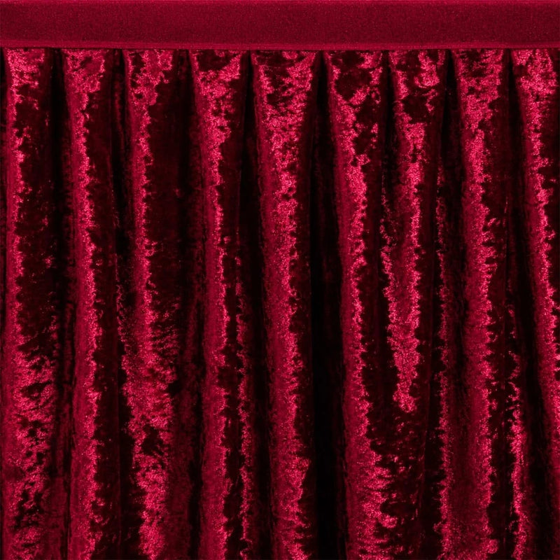 Portable Crushed Velvet Stage Skirt Shirred Pleated Event Platform Cover