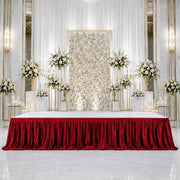 Portable Crushed Velvet Stage Skirt Shirred Pleated Event Platform Cover