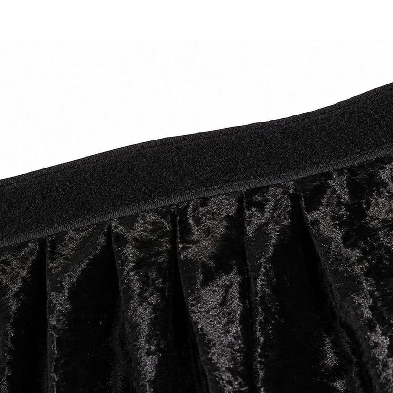 Portable Crushed Velvet Stage Skirt Shirred Pleated Event Platform Cover